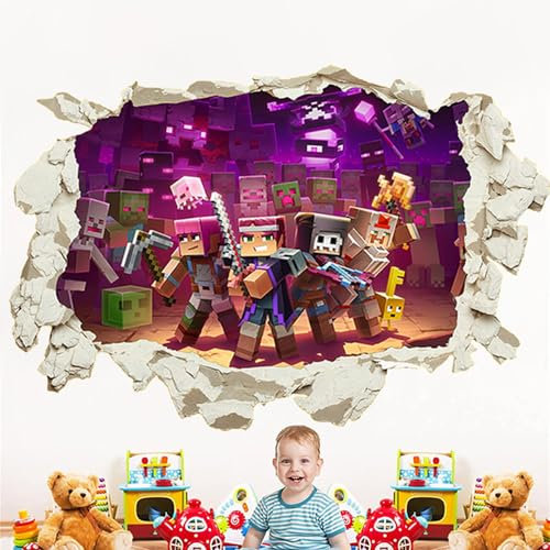 Cartoon Wandaufkleber Kinderzimmer,Videospiel Wandstikcer,Wand Fenster Wandtattoo,Cartoon Wandsticker,Kinderzimmer Schlafzimmer Wanddekoration,Wandsticker für Kinderzimmer