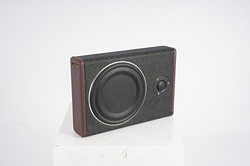 miihgnos Subwoofer da 8 pollici per auto 600 W 12 V, subwoofer attivo con amplificazione dei bassi (0-12 dB), subwoofer piatto PU e per camion o jeep, diversi modelli di veicoli