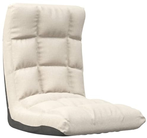 vidaXL Bodenstuhl Faltbar Creme Stoff