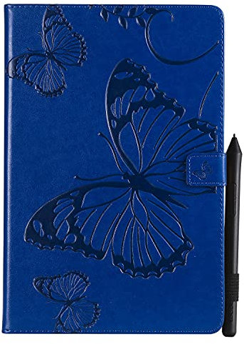 Bolsas y fundas para tabletas y PC Estuche Compatible with tableta Samsung Galaxy Tab S4 SM-T830/T835 de 10,5 pulgadas, delgado, liviano, con patrón de mariposa en relieve, de cuero PU, con tapa y ran