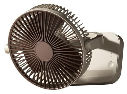 Ventilador de circulación de aire, ventilador de mesa silencioso recargable para circulación de aire, enfriador rotativo de 360 grados con 3 ajustes de velocidad y ganchos para la jarra de estudio