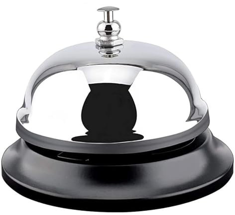 MITUMORMOR Tischglocke Tischklingel Rezeptionsklingel, Küche Hotel Zähler Rezeption Weihnachten Handwerk Glocke, Rezeptionsklingel mit Knackigem Klingeln,Tischklingel für Restaurants, Hotels, Bars