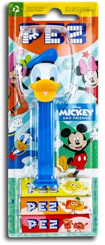 1 x PEZ Spender Disney Donald Duck Mickey and Friends inkl. 2 x Pez Bonbons 2 x 8,5 g