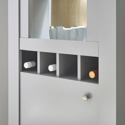 Furn.Design Wohnwand in grau und Artisan Eiche Landhaus Wohnkombination 4-teilig 328 x 201 cm, Rideau