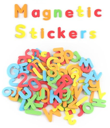 Magnetic Letters and Numbers for Children, OIHCAZ 105PCS Colorful Fridge Alphabet and Number Magnets, Magnetic Educational Toys for Kids Toddlers Learning Spelling Counting