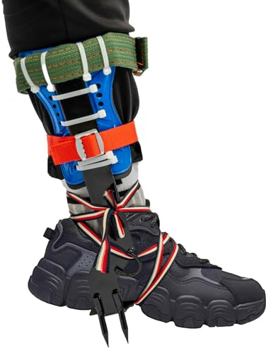 whsiodj Professional Tree Climbing Spikes Set with Safety Harness and Rope Carbon Steel Climbing Irons for Arborist Tree Work Hunting Fruit Picking 220LBS Capacity