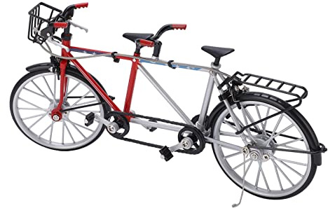 GLOGLOW Modell, Fahrradmodellverzier für Desktop Deco Geschenksammlung Modell, 1/10 Simulation Tandem Abnehmbarer Nan Nan