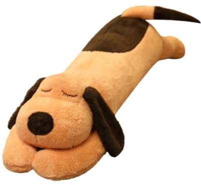 Xiyocadt Riesiger Hund, Stofftier, großer Hund, Plüschwelpe, langes Körperkissen, niedlich, weich, groß, kuschelig, für Kinder und Erwachsene, Geburtstag, Festival, Geschenk, Bett (60cm,B)