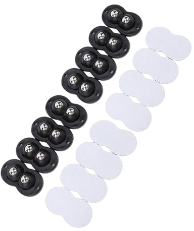 aqxreight Self Adhesive Caster Wheels, 4PCS Heavy Duty 360° Appliance Rollers with 2 Stainless Steel Balls, for Kitchen Storage Boxes Trash Cans Furniture