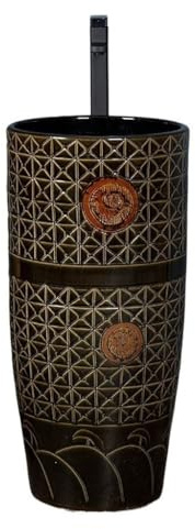 Lavabo Con Piedistallo Lavandino da esterno in ceramica for balcone, grande lavabo con piedistallo, lavabo integrato da pavimento for artisti Lavabi Da Bagno