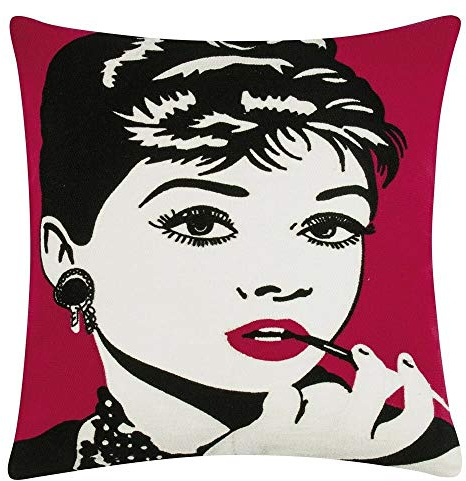 Pad - Kissenhülle - Kissenbezug - Fame - Audrey Hepburn - Dusty Pink - 45 x 45 cm
