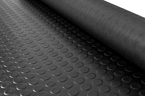 LASTRA GOMMA PAVIMENTO TELA NERA BOLLE ROTOLO BULLONATO RIVESTIMENTO 3mm LARG120 (2 METRI)
