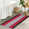 renoazul® Anti Slip Washable Large Door Mat, 60 x 110 cm Heavy Duty Waterproof Indoor Door Mat, Non Slip Carpet Rug for Home, Kitchen and Bedroom Décor (Gel Back Nada Rug - Black Grey Red)