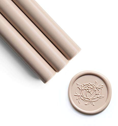 UNIQOOO Mailable Glue Gun Sealing Wax Sticks for Wax Seal Stamp - Nude, Earthy Neutural Tone, Great for Boho Wedding Invitations, Cards Envelopes, Snail Mails, Craft Project, Gift Ideas, Pack of 8