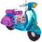 BRUBAKER Motor Scooter Retro Coloured - Handpainted Christmas Bauble Made Of Glass - Mouthblown Christmas Tree Decoration Figures Funny Decoration Pendant Tree Ball - 5.3 inches (13.5 cm)