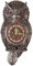 Steampunk Wanduhr Eule Dekouhr Braun Tierfigur Hängeuhr Uhr Uhu Wandfigur Vogel Figur wu77195a4 Palazzo Exklusiv