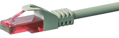 Danicom CAT6 Netzwerkkabel - U/UTP - 15 m - Grau - 100% Kupfer | POE, Ethernet, LAN, Patchkabel, Datenkabel, RJ45 - für Serverschränke, Switches, Router, Modems!
