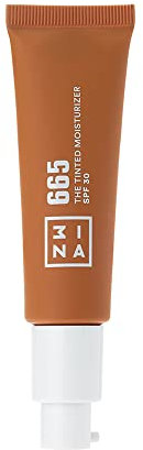 3INA MAKEUP - The Tinted Moisturizer SPF30 665 - Base de Maquillaje Marrón cálido - BB Cream con Protección Solar SPF30 y Acido Hialurónico - Base para Todo tipo de Pieles - Vegan - Cruelty Free