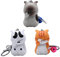 Porte-Clés Chat 3 Pièces Avec Pendentif Chat Porte-Bonheur Couvre-Clé Forme Chien Et Chat Pour Key Bag Ornements Petit Souvenir Anniversaire Cadeau Femmes Hommes Cadeau Fermoirs