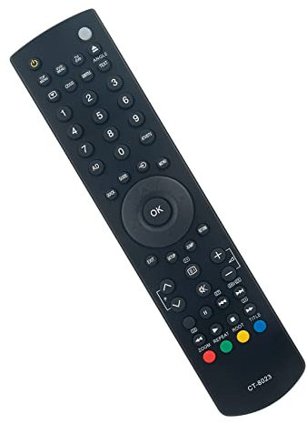 VINABTY CT-8023 Télécommande de Remplacement Compatible avec Les téléviseurs Toshiba Lecteur DVD CT8023 Télécommande 32DL933 19DL833 19DL834 22DL833 22DL834 32DL934 26DL833 26DL834