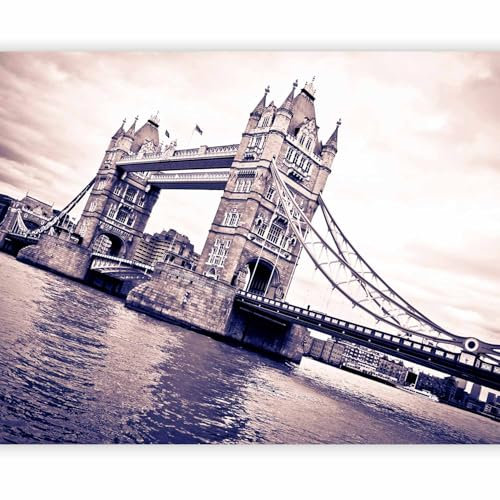 murando - Fototapete Premium-Vlies Brücke 150x116cm Foto Tapete Schlafzimmer Wohnzimmer Vliestapete XXL Motivtapeten Bildtapete 3d Effekt Wand Dekoration Flur Stadt London Architektur Großbritannien