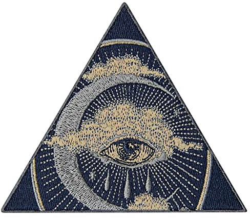 Aufnäher mit Aufschrift All Seeing Eye in the Sky, bestickt, zum Aufbügeln