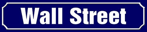 Ontrada Blechschild 46x10cm gewölbt Wall Street New York Deko Geschenk Schild