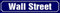 Ontrada Blechschild 46x10cm gewölbt Wall Street New York Deko Geschenk Schild