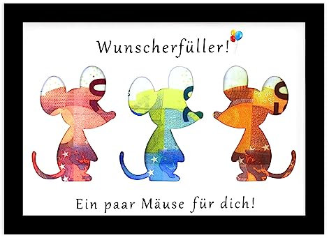 Frexpor Wunscherfüller Geldgeschenk Verpacken Bilderrahmen, Originell Geld Geschenk für Geburtstag, Jugendweihe, Hochzeit, Reisen, Konfirmation für Männer als auch für Frauen, DIN A5 (Schwarz)