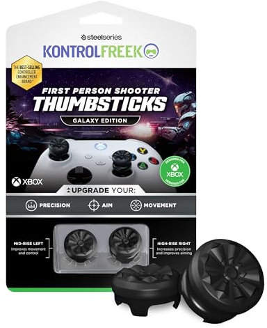 KontrolFreek FPS Freek Galaxy Black für Xbox One und Xbox Series X Controller - 2 Performance Thumbsticks - 1 High-Rise, 1 Mid-Rise - Schwarz (2025 Edition)
