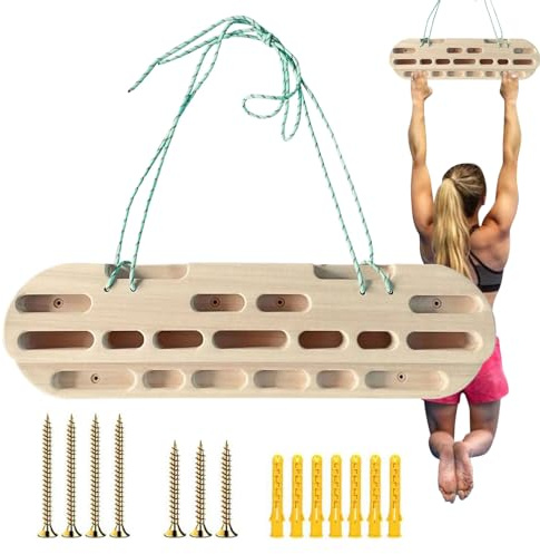 Fulenyi Hangboard-Klettern, Hängebrett zu Klettern | Leichtes Kletterbrett, Glatte Klimmzugstange für Fingerkrafttraining, Indoor-Übungen, Klimmzuggriff