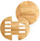 Yarlung 2 Pack Bamboo Trivet Expandable 10 Inch to 12.5 Inch/25cm to 31.7cm, Round Hot Pad Trivet Wooden Heat Resistant Mat for Hot Dishes, Bowls, Plates, Pots and Pans, Tabletop Protection