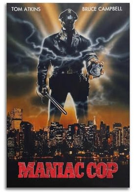 klouds Maniac Cop Poster, dekoratives Gemälde, Leinwand, Schlafzimmer, Kunst, Wohnzimmer, Dekoration, modern, ästhetisches Poster, 30 x 45 cm, ungerahmt