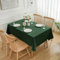 ATsense Tischdecke, Tischdecke Waldgrün, Tischdecken Leinenoptik-100% Gewaschener Baumwolle Eckig Tischtuch 140x240 cm