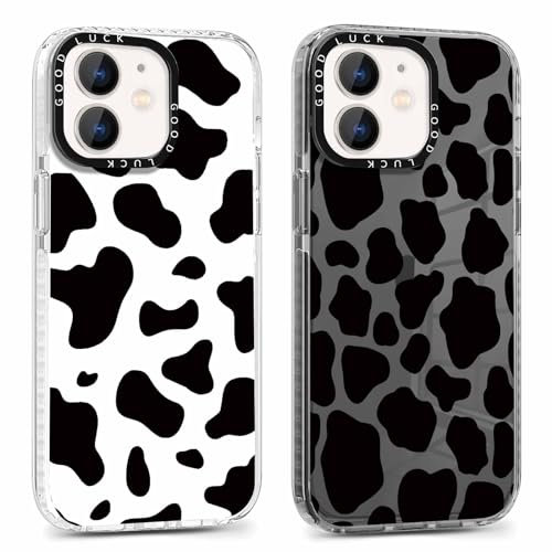 Foonary 2 Pack Transparent Phone Case Compatible with iPhone 11 6.1,Slim Fit Soft Silicone with Leopard Design Aesthetics Pattern,Shockproof Bumper Protector Matte Cover for iPhone 11