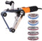 VEVOR Ponceuse à Bande, Ponceuse de Tubes Professionnelle 1300 W avec 6 Vitesses Variables 1100-3200 tr/min avec 100 Bandes Abrasives 40 x 760 mm pour Polissage, Finition, Élimination de la Rouille
