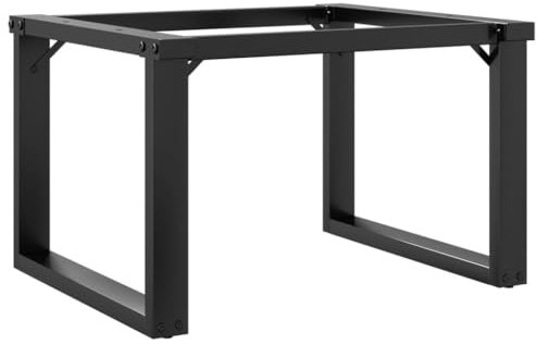 vidaXL Cast Iron Coffee Table Legs O-Frame 60x40x38 cm - Black, Industrial Design Table Legs for Living Room, Lounge, Office