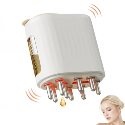 Kopfhaut-Massagebürste, Haaröl-Applikator für Haarwachstumsserum, Kopfhautöl, Wurzelkamm, Anti-Haarausfall-Ölspender mit 3 Vibrationsmodi, 6-ml-Flasche, USB,wasserdicht, Geschenk für Frauen und Männer