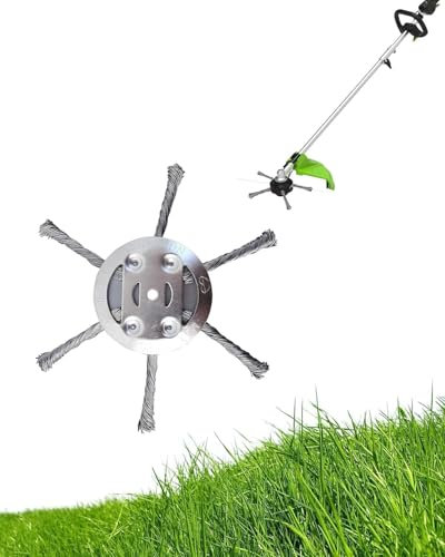 AORHOFJ 1 Piece Brush Cutter Brush Weed Remover Tool Lawn Mower Brush Tapered Wire Brush Easy to Remove Weeds and Moss (5mm Hole)