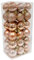 36PCS 3CM Mini Shatterproof Christmas Balls Hanging Ornaments for Home Xmas Party, Rose Gold