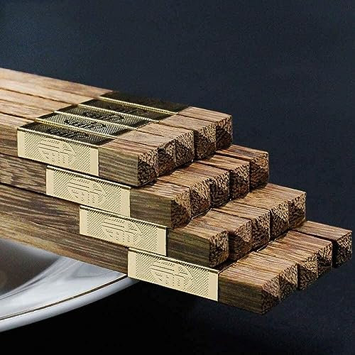 XSMYMX pponesi lavabiliBacchette riutilizzabili con Una Lunghezza di 25 cm, Bacchette in Lega di Stile Cinese Non verniciate e Senza Cera