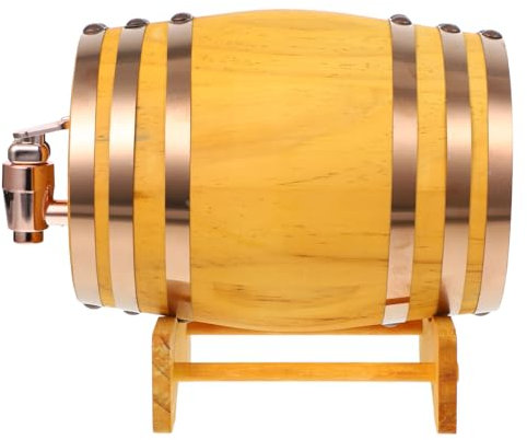 Alipis Botte di Vino in Legno Secchio di Legno per Botte Contenitore per Vino per Bar di Birra in Distributore in per Conservazione e Invecchiamento di Piccole Quantità di e Altre Bevande
