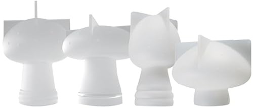 CORHAD Pilzdekoration Gussform 4Er Set Flexible Silikonformen Für Diy Epoxidharz Basteln 3D Pilzform Kreative Wohnaccessoires Und Geschenkideen