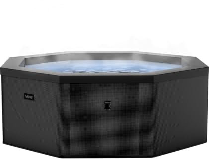 Spa Wave Eco Foam | Spa extérieur Portable avec Chauffage Rapide | Matériau PVC Durable | Configuration Facile (Como, Noir Anthracite | 6 Personnes)