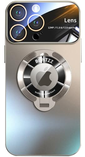 LOXO CASE Hülle für iPhone 16 Pro Max/16 Pro/16 Plus/16, Integrierter Magnetständer, Schutz in Militärqualität, 9H-Objektivschutz, Anti-Fingerabdruck, Kompatibel mit MagSafe,Natural,16 Pro Max