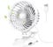 OUILA Mini USB Ventilator, Tischventilator Clip Fan mit 9 Geschwindigkeiten, 360° Drehung Klein Lüfter für Schlafzimmer, Büro, Wohnheim, Auto, Camping - Weiß (USB-Betrieben)