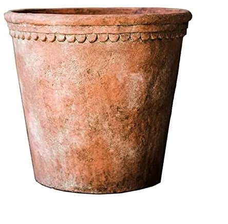 Grandi vasi da fiori vintage Redware per esterni con fori di drenaggio, per interni ed esterni, in cemento, per la decorazione di casa e ufficio, fioriera decorativa (XL)