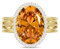 Linawe Citrin Gelb Moissanite Gold Ringe Frauen Modeschmuck Jewelry, Goldring mit Stein Damenring, Goldene Ring Verstellbar Fingerring, Statement Vintage Ringe Diamant Ring Vergoldet