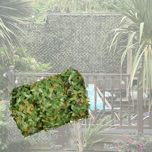 GUOGLZ Toile D'ombrage Ajourée, Filet Camo D'ombrage De Pergola, pour Camping Militaire Chasse Tir, Filet De Camouflage Crème Solaire 5x5 3x4(4.0x10.0m/13.1x32.8ft)
