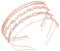 Padorul 4pcs Rose Gold Rhinestone Headbands for Women's Hair – Sparkling Crystal Butterfly & Leaf Bridal Headpieces – Elegant Wedding Party Hair Accessories